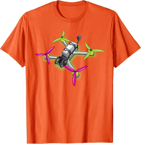 Vista 75 de Freestyle FPV Racing Drone Pilot Acro Quadcopter - Camiseta de sandía, Negro, S
