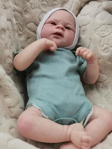 Vista 2 de Muñecas realistas de bebé recién nacido de 18 pulgadas, muñecas realistas de bebé recién nacido, de silicona suave, los mejores juguetes para niñas