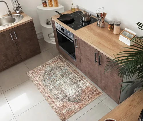 Vista 96 de Keen Home Design - Tapete lavable a máquina con respaldo antideslizante, para entrada, cocina, baño, lavandería, vintage de pelo orto y duradero