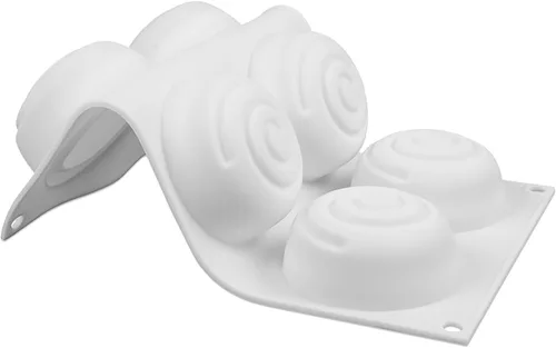 Vista 5 de Molde de rollo de canela Molde de chocolate para postre mini molde de pastel molde de cera derretida de silicona moldes para hacer velas para bollo