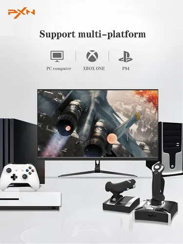 Vista 2 de PXN-2119Pro flight simulator controls Flight Stick PC Joystick with Vibration Flight Simulator Stick for PS4Windows XPVISTA7810NOT Support Mac