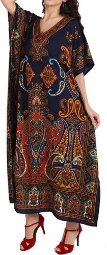 Vista 6 de Miss Lavish London Vestidos de caftán para mujer, pareos de playa, tallas grandes, caftanes africanos y de Dubái, ideales para ropa de descanso