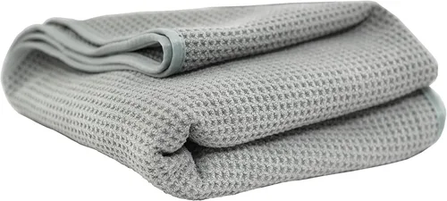Vista 12 de Chemical Guys, Waffle Weave Glass & Window Microfiber Towel, Red, 24 x 16 Rojo