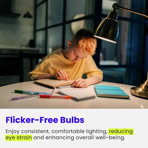 Vista 6 de Feit Electric Bombillas LED A19, equivalente a 100 W, no regulables, 1500 lúmenes, base estándar E26, blanco suave de 2700 K, 80 CRI, vida útil