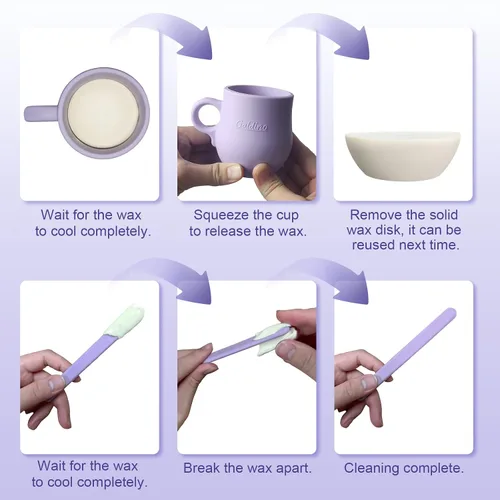 Vista 5 de Kit de cera facial, kit de depilación para microondas para mujeres