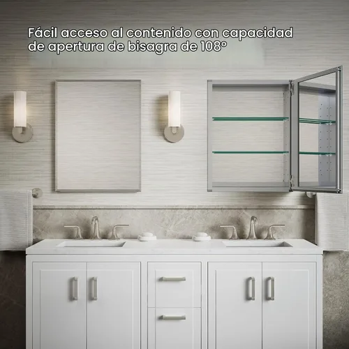 Vista 7 de Kohler - Espejo de baño sin marco, botiquín de 20 x 26 pulgadas