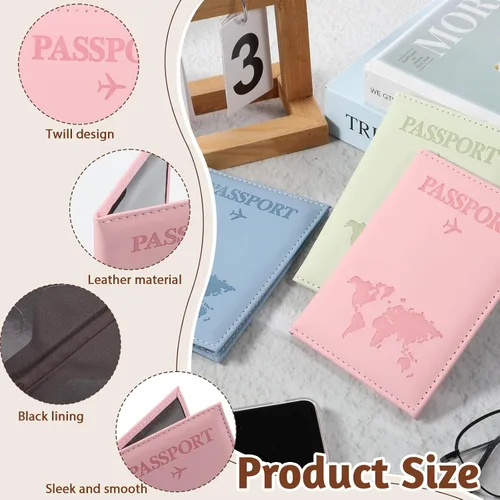 Vista 6 de Funda para pasaporte, funda para pasaporte, funda para pasaporte, protector de pasaporte, artículos esenciales para mujeres y hombres, accesorios