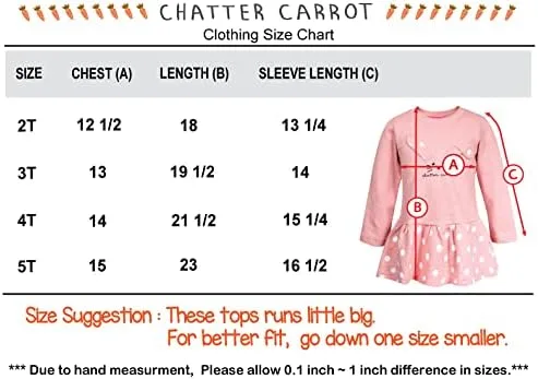 Vista 5 de Chatter Carrot Túnica de manga larga para niñas pequeñas y niños