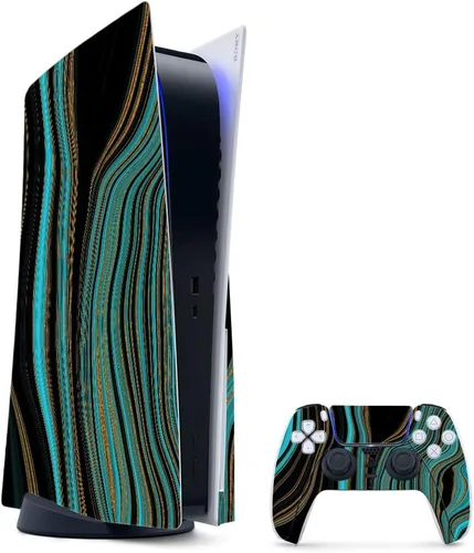 Vista 20 de MightySkins - Skin para juegos para PS5 / Playstation 5 Bundle – Mármol ámbar Envoltura protectora de vid Fácil de aplicar y cambiar