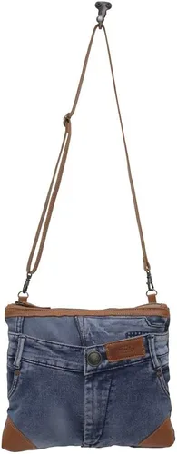 Vista 4 de Bolso bandolera de cuero occidental para mujer - Bolso bandolera de lona reciclada