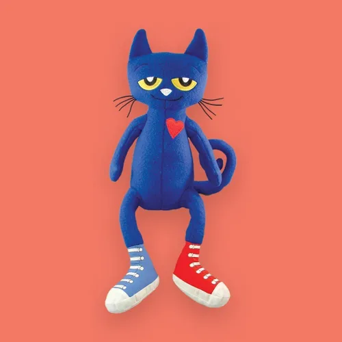 Vista 2 de Gato de peluche "Pete el gato", de Merry Makers, Azul