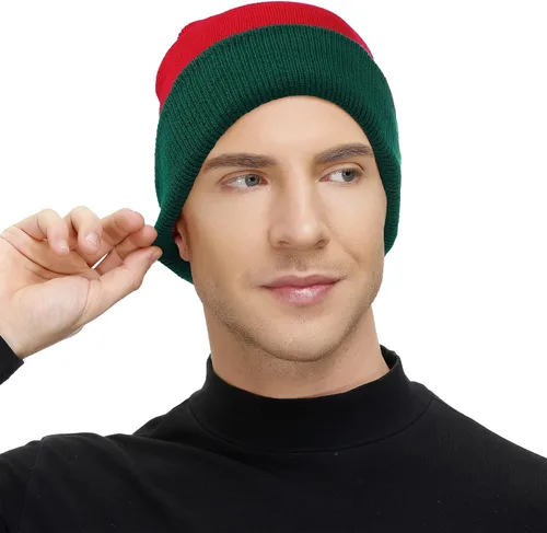Vista 19 de American Trends Gorro para hombre y mujer, gorro de punto suave y lindo con diseño de calavera