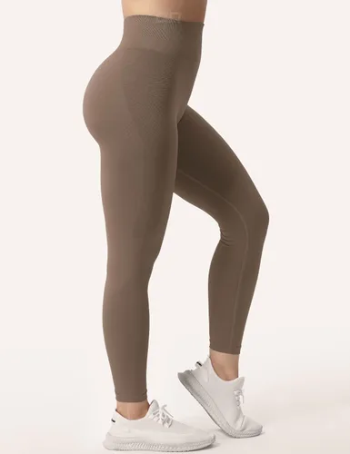 Vista 3 de QOQ Leggings de entrenamiento para mujer, leggings sin costuras, para gimnasio, yoga, levantamiento de glúteos, pantalones de yoga