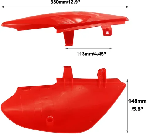 Vista 2 de PRO BAT 7 piezas de kit de guardabarros de plástico CRF50, kit de carenado de guardabarros XR50, kit de guardabarros completo de plástico