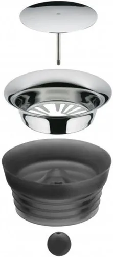Vista 3 de WMF Jarra de Agua Básica 0,75L Altura 9.3 in Close-Up Cierre Glasss Cromargan® Acero Inoxidable