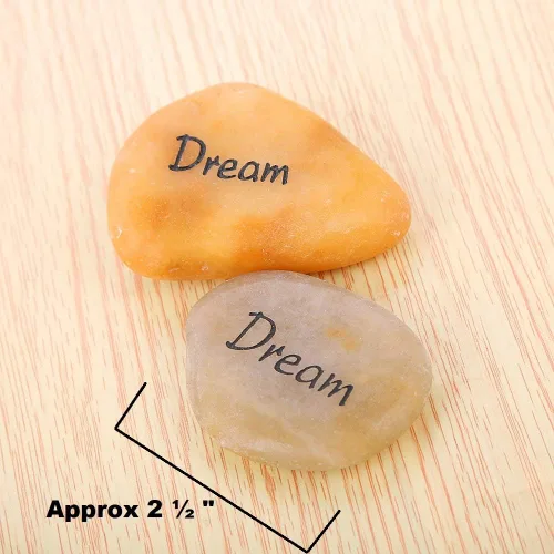 Vista 4 de ROCKIMPACT 100 piedras grabadas con diferentes palabras inspiradoras, piedras de fe a granel, regalos novedosos, piedras zen, piedras de gratitud