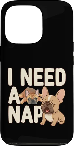 Vista 10 de I Need a Nap Funny French Bulldog Mom Life Tired Parent Case for iPhone 16