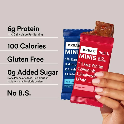 Vista 9 de RXBAR Minis - Barras de proteínas, 0.24 oz de proteína, aperitivos sin gluten, paquete variado (4 cajas, 32 unidades)