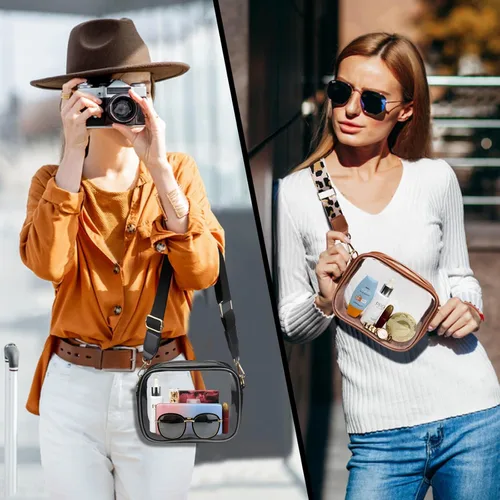 Vista 5 de COROMAY - Bolso transparente para mujer, apta para estadios
