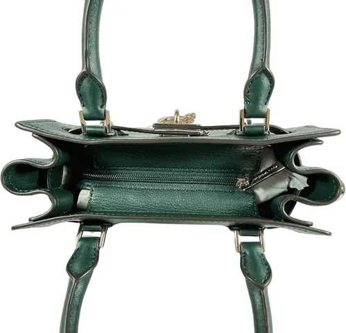 Vista 6 de Michael Kors Hamilton Kay Lock - Bolso cruzado de cuero pequeño, color verde joya, Verde