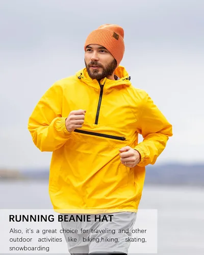 Vista 4 de VIPPER Gorro de punto con diseño de calavera para hombre, gorro cálido para hombre y mujer