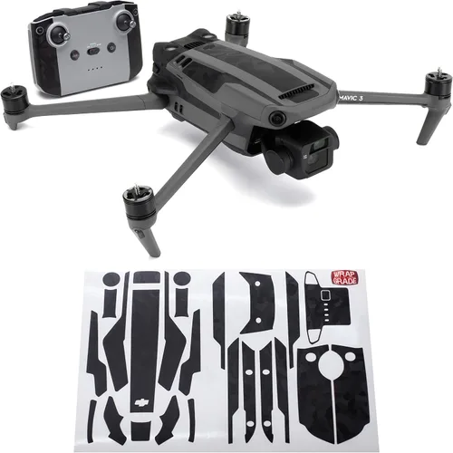 Vista 29 de WRAPGRADE Adhesivos parciales para DJI Mavic 3 / Mavic 3 Classic Accent Color (AIRFORCE SILVER)