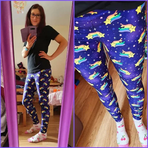 Vista 3 de UIUO-UIPEU Pantalones de yoga impresos para mujer leggings de compresión con control de abdomen y bolsillo