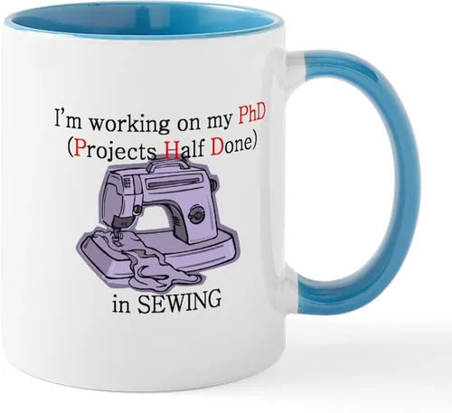 Vista 8 de CafePress Knitting Phd (Projects Half D Mug 11 oz (11.0 fl oz) Taza de café de cerámica