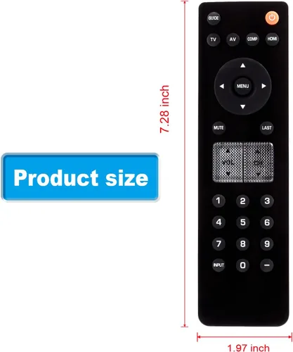 Vista 6 de VR2 - Control remoto reemplazado compatible con VIZIO TV VO370M VL260M VO420E VECO320L VECO320L1A VECO320LHDTV VP323HDTV10A VP422HDTV10A