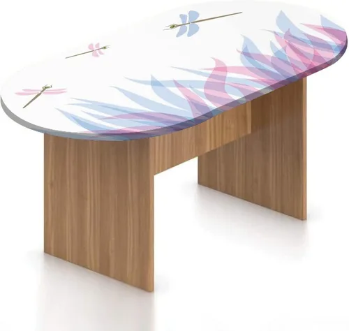 Vista 11 de Mantel ajustable ovalado, mantel ajustable de poliéster elástico con libélula, plantas naturales, césped, flores silvestres, efectos de pincel, se