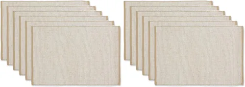 Vista 14 de DII Juego de manteles individuales ecológicos de la colección Fine Ribbed de 13x19, azul francés