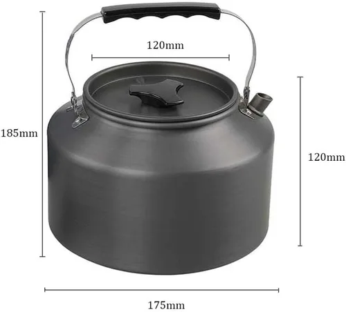 Vista 2 de Aluminio 2L al aire libre camping senderismo hervidor cafetera portátil tetera compacta y ligera