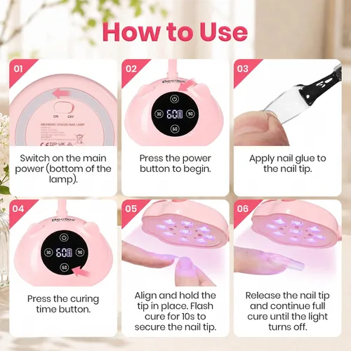 Vista 9 de Beetles - Lámpara de uñas con cuello de cisne (36 mW/cm², inalámbrica, UV, 36 mW/cm²)