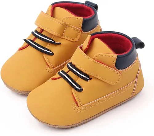 Vista 5 de KaKaKiKi - Tenis de lona para bebé infante niños tenis con suela de goma antideslizante tenis de caramelo caminantes primerizos precaminando tenis