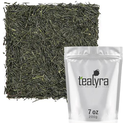 Vista 6 de Tealyra - Hecho a mano Premium First Flush - Té verde Gyokuro - Cultivado en Yame Japón - Té de hojas sueltas - Cafeína Media - 3.53 oz (3.5 onzas)