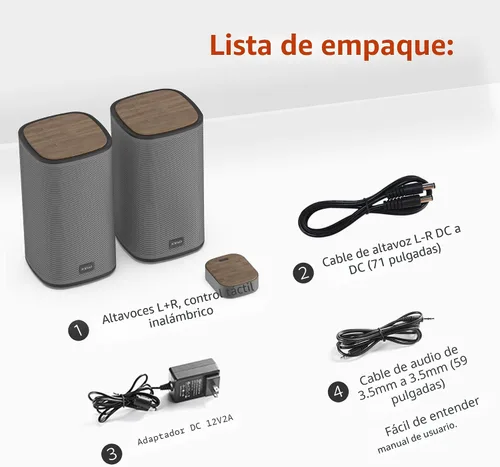 Vista 7 de KEiiD Altavoces Bluetooth para computadora con cápsula de control táctil inalámbrica para PC, portátil/escritorio, altavoces estéreo inalámbricos
