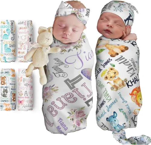 Vista 12 de Mantas de bebé personalizadas: diseños personalizados para niñas y niños, regalos perfectos