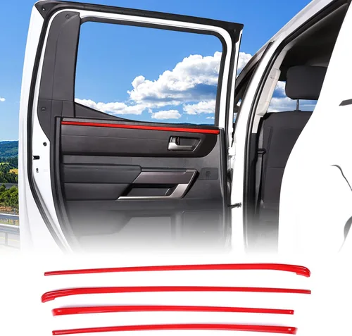 Vista 9 de Aunginsy Tiras de Moldura Interior para Puerta de Coche Compatible con Toyota Tundra 2022 2023 2024 2025 Camioneta Pickup, Moldura Decorativa