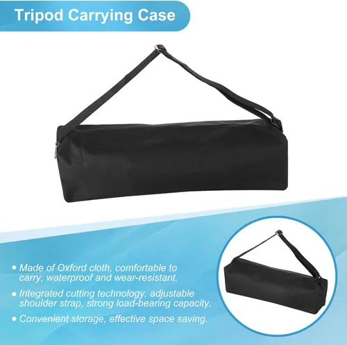 Vista 4 de PATIKIL Funda para trípode, bolsa de transporte acolchada de nailon negro con asas, 13.8 in