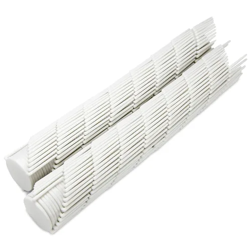 Vista 4 de Fit Meal Prep Paquete de 200 soportes para guardar pizza, trípode de plástico blanco para contenedores de restaurantes, cajas de catering y servicio