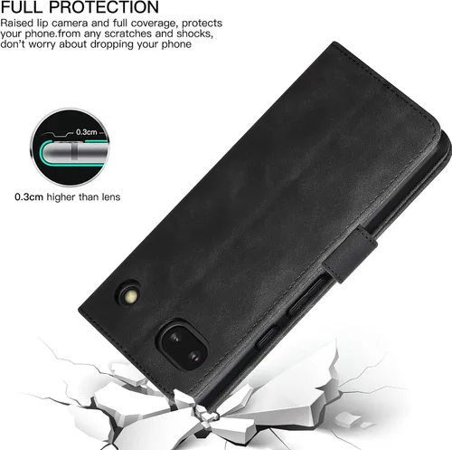 Vista 7 de Funda tipo cartera con tapa para Google Pixel 6a, [piel sintética + parachoques de TPU] [3 ranuras para tarjetas] [función de soporte]