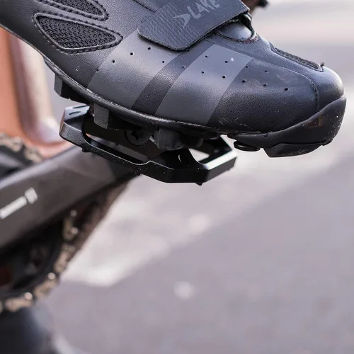 Vista 5 de BBB Pedales de doble función para bicicleta de carretera con tacos SPD y plano 9/16 "jaula de aluminio duradera tensión ajustable para MTB E-MTB