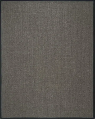 Vista 47 de Alfombra de sisal Safavieh, de color maíz y negro, tejida a mano, de la colección de fibras naturales; 5 x 8 pulgadas, NF441A, Tela, Gris / Gris