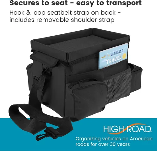 Vista 6 de High Road CarHop Organizador de Asiento Trasero para Niños y Organizador de Asiento de Pasajero para Adultos - Enfriador de Asiento de Carro