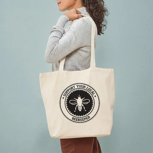 Vista 2 de CafePress Honey Bees Tote Bag Natural Canvas Tote Bag, Bolso de compras de tela