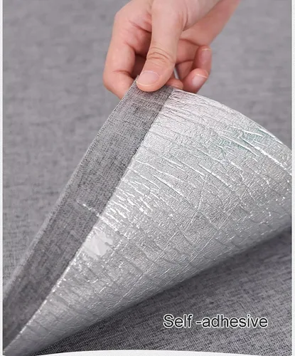 Vista 4 de Papel tapiz autoadhesivo extraíble, paneles de pared para despegar y pegar, cubierta inferior autoadhesiva de papel de aluminio, papel tapiz