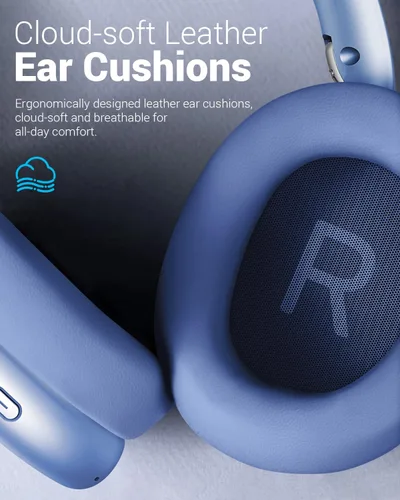 Vista 4 de Wentronic Y01 - Audífonos inalámbricos con cancelación de ruido Bluetooth 5.3 con micrófono, audio de alta resolución, tiempo de reproducción de 48