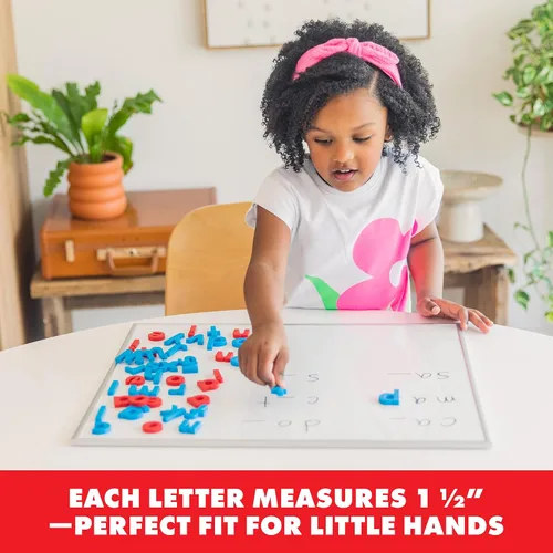Vista 3 de Educational Insights Imanes alfa minúsculas codificados por colores, juego de 42 letras minúsculas magnéticas: perfecto para la escuela en casa
