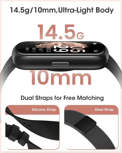 Vista 2 de DEKELIFE Monitor de actividad física, relojes inteligentes para mujeres/hombres, reloj con monitor de frecuencia cardíaca 24/7 con monitor de sueño