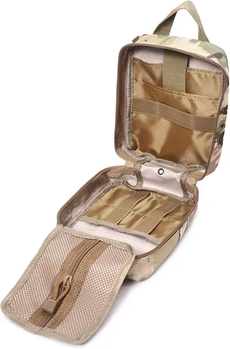 Vista 6 de Bolsa Molle, Bolsa táctica de nailon 600D resistente, Bolsa de primeros auxilios EMT extraíble (solo bolsa)